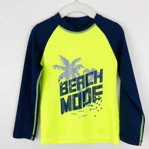 The Children’s Place - XS Boys Yellow & Blue Beach Mode Rashguard